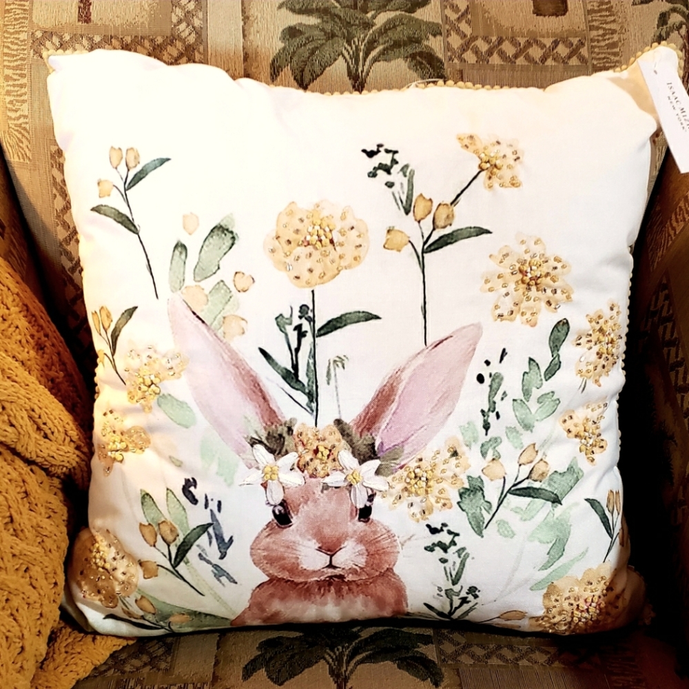 Isaac Mizrahi Beaded Easter Pillow